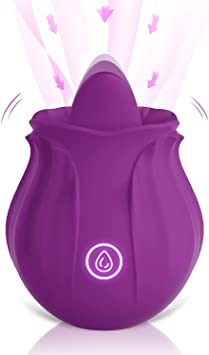 2022 Newly Rose Toy for Woman Clitoral Nipple Stimulator G-Spot Vibrator with 10 Modes Sex Toys for Female Adult Purple-S622T
