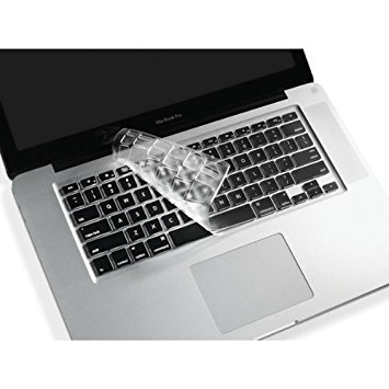 YYubao Super Stretchy Silicone Keyboard Cover Skin Protector for MacBook Pro 13" 15" 17" (with or without Retina Display) MacBook Air 13" and iMac (Fits US Keyboard Layout only) - Transparent / Clear