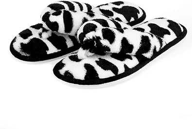 Onmygogo Indoor Slippers for Women Open Toe with Memory Foam, Soft Faux Fur Nonslip House Slippers