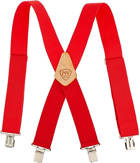 McGuire-Nicholas 110C 2-Inch Wide Red Suspenders