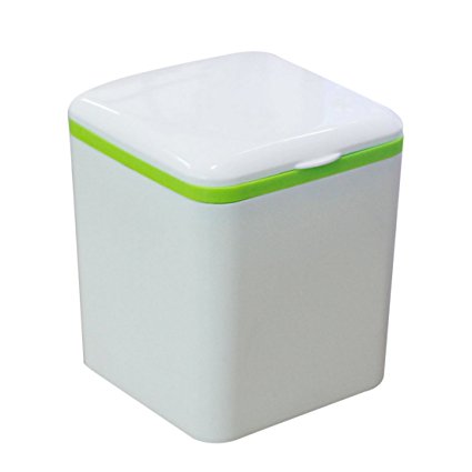 Trash Can with Lid, Xshion Small Garbage Can Waste Paper Basket Desk Organizer - Green