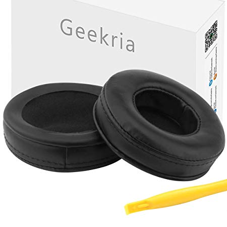 Geekria Earpad Replacement for Skullcandy Hesh, Hesh 2 Bluetooth Wireless Headphones Replacement Ear Pads/Ear Cushions/Ear Cups/Ear Cover/Earpad Repair Parts (Protein Leather)