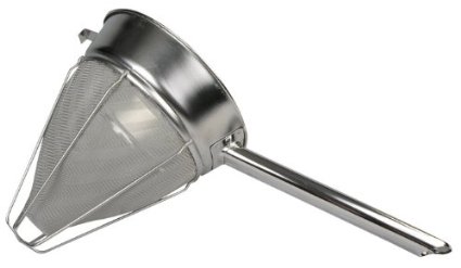 Winco Stainless Steel Reinforced Bouillon Strainer, 8 inch -- 1 each.