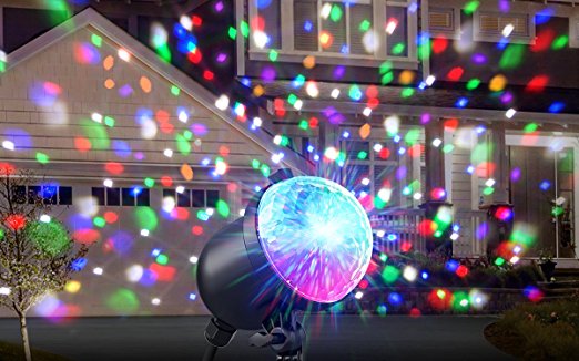 ION Holiday Party Plus | Multicolor Projected Lights with Simple Outdoor Setup, Remote Control, and Schedule Timer