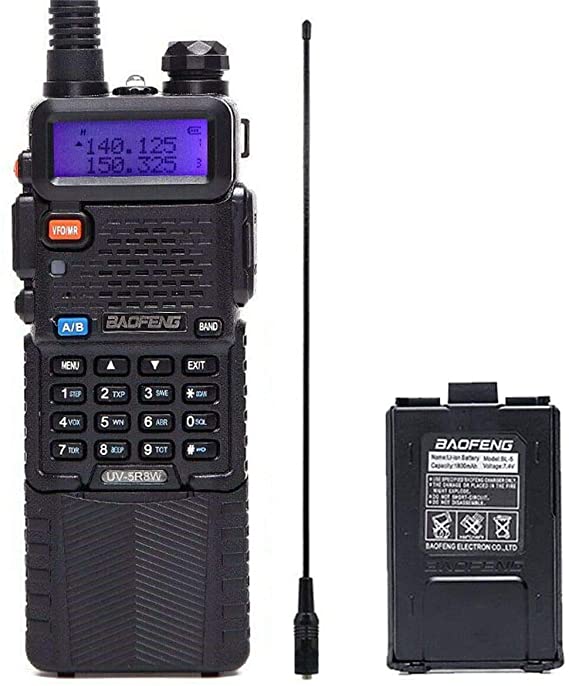 BaoFeng UV-5R 8W High Power Tri-Power 1W/4W/8W Portable 2M/70CM UHF VHF Dual Band Two-Way Radio 1800mAh Battery with 771 Antenna 3800mah Battery