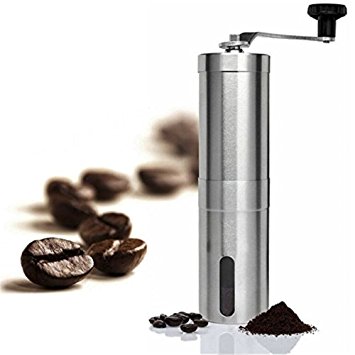 Cusfull Manual Coffee Grinder Stainless Steel Coffee Bean Grinder Adjustable Portable(8 in)