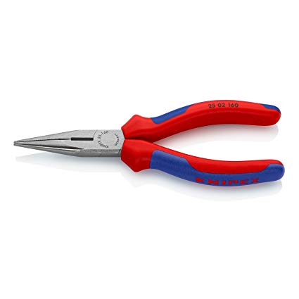 Knipex 2502160 6-1/4-Inch Chain Nose Pliers with Cutter - Comfort Grip