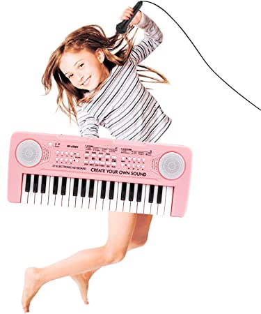 37 Keys Piano for Kids Piano Keyboard with Microphone Portable Music Keyboard Electronic Pianos Learning Musical Toys for 3 4 5 6 Year Old Boys Girls Birthday Gifts Age 3-5