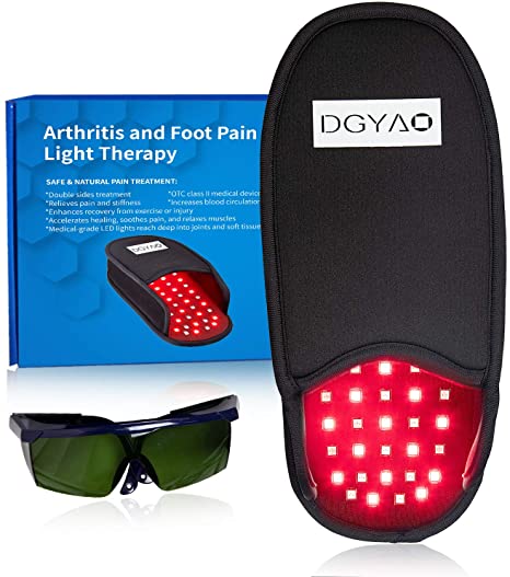 DGXINJUN Red Light Therapy Devices Near Infrared LED Pad 880 NM Foot Pain Relief Slipper for Feet Toes Instep Neuropathy Inflammation Arthritis Healing (2020 SMD Foot)