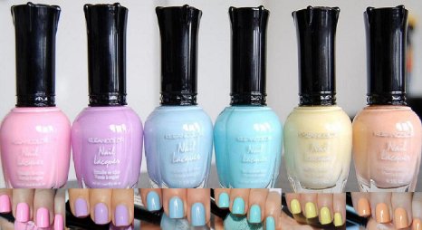 Kleancolor Nail Lacquers 6 Color - NEW Pastel Spring Collection