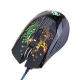 ENHANCE GX-M1 Gaming Mouse with 6 High Precision Buttons  3500 DPI and Color-Changing LEDs for PC Computers - Perfect for Evolve  Counter-Strike Global Offensive  WoW Warlords of Draenor and More