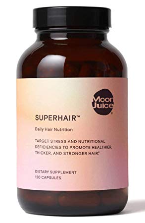 Moon Juice SuperHair Daily Hair Nutrition‎! Bioactive Multi-Vitamins, Minerals, Plant Extracts, and Hair Essentials! Non GMO, Vegan, Gluten-Free! Promote Healthier, Thicker and Stronger Hair!