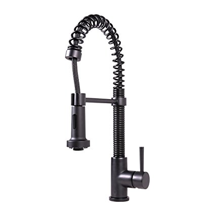 VIGO Edison Single Handle Pull-Down Spray Kitchen Faucet, Matte Black