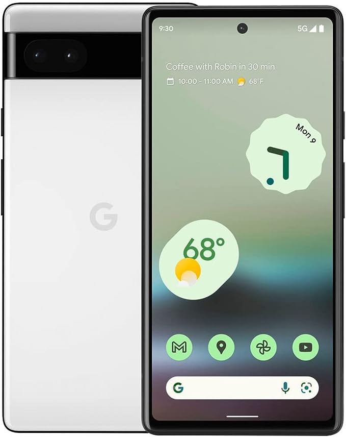 Google Pixel 6a - 5G Android Phone - Unlocked Smartphone with 12 Megapixel Camera and 24-Hour Battery - Chalk (Renewed)