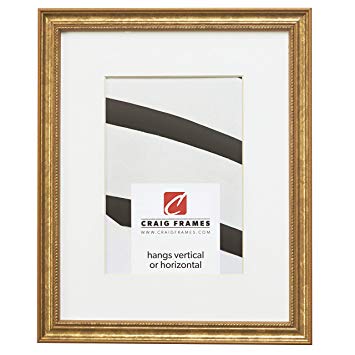 Craig Frames 314GD 20 x 30 Inch Ornate Gold Picture Frame Matted to Display a 16 x 24 Inch Photo