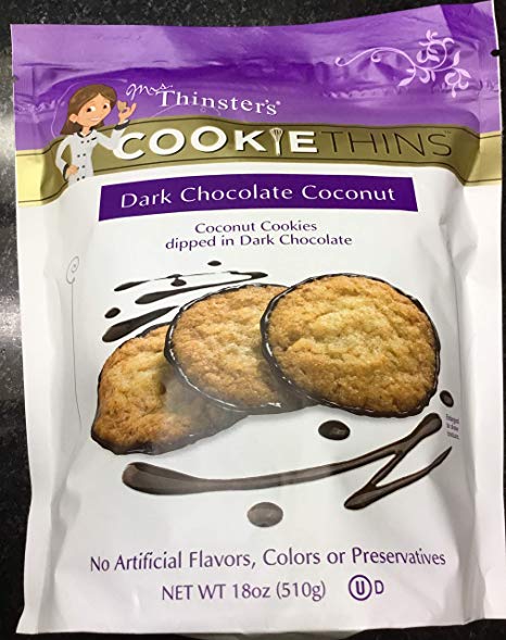 Mrs. Thinsters DARK CHOCOLATE COCONUT Cookie Thins 18 oz.