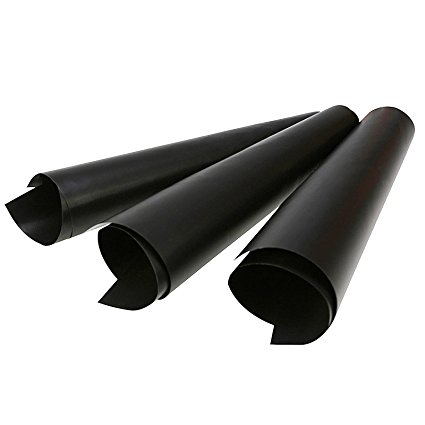 First4Spares Heavy Duty Teflon Non Stick Oven Liners Perfect for Fan Assisted Ovens, Black, 40cm x 50cm, Pack of 3