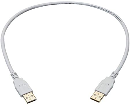 C&E USB 2.0 A Male to A Male 28/24AWG Gold Plated Cable, White, 1.5 Feet, CNE608334