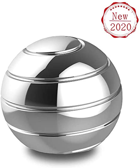 Kinetic Desk Toys, Full Body Optical Illusion Spinner Ball, Stress Relief Office Executive Gadgets Metal Ball Toy, Best Gift for Adults & Kids