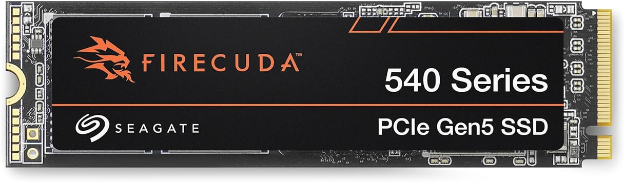 Seagate FireCuda 540 SSD 1TB Internal Solid State Drive - M.2 2280 PCIe Gen5, speeds up to 10,000MB/s and 2000TB TBW, with Rescue Services (ZP1000GM3A004)