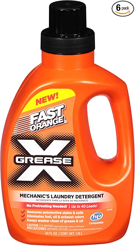 Permatex 22340-6PK Fast Orange Grease X Mechanic's Laundry Detergent, 40 fl. oz. (Pack of 6)