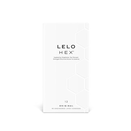 LELO Hex The Re-Engineered Luxury Condoms with Unique Hexagonal Structure, 12 Count