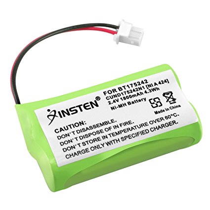 Insten 2.4V NI-MH Battery 1800mAh Rechargeable Battery Cordless Phone For Vtech BT175242, BT275242, CS6128-31/42, CS6129-2/3/31/32/4/41/52/54