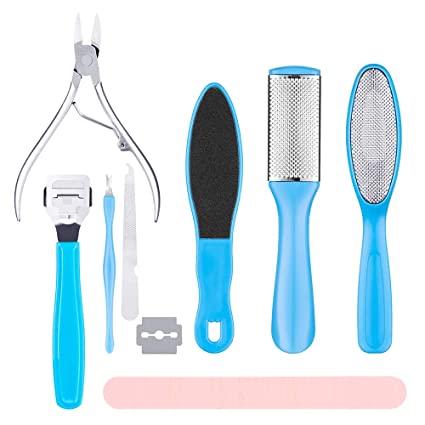 ANNMEXX 9 IN 1 Professional Cuticle Remover, Pedicure Kit, Cuticle Trimmer, Callus Remover for Feet, Foot File, Can Be Used on Dry and Wet Feet Skin