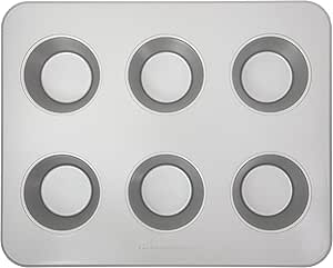 KitchenAid Countertop Oven 6 Cup Muffin Pan, 12.3 x 10 Inch, Silver