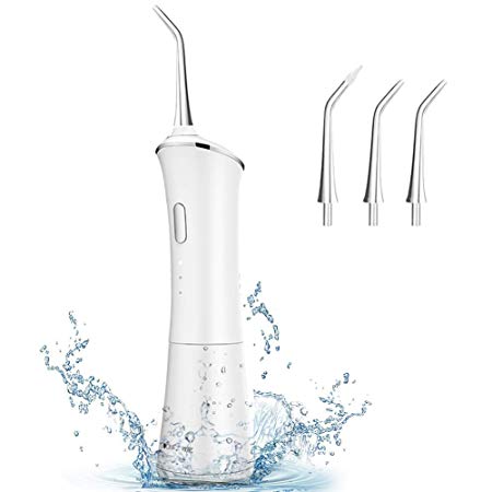Water Flosser, Professional Oral Irrigator With 3 Jet Tips, Portable and Water Flossers for Teeth Rechargeable 3 Modes Cordless Waterproof Water Flosser for Braces, Travel and Home Use
