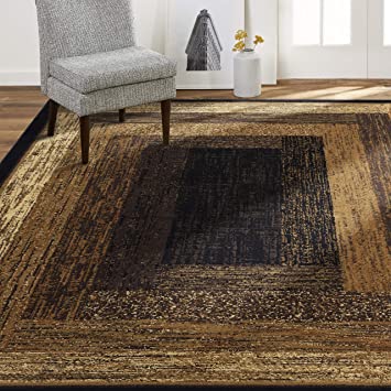 Home Dynamix Royalty Vega Area Rug, 7'8"x10'4" Rectangle, Black/Beige