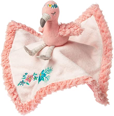Mary Meyer Stuffed Animal Security Blanket, 13 x 13-Inches, Tingo Flamingo