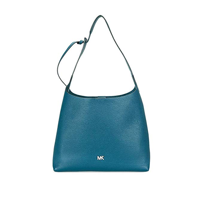 Michael Kors Pebbled Leather Shoulder Bag- Teal