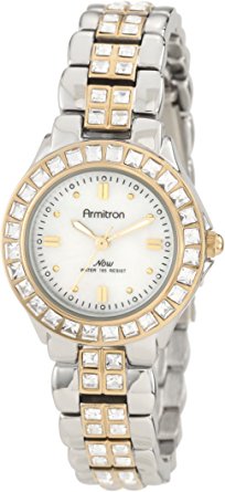 Armitron Women's 75/3689MPTT Swarovski Crystal Accented Two-Tone Dress Watch