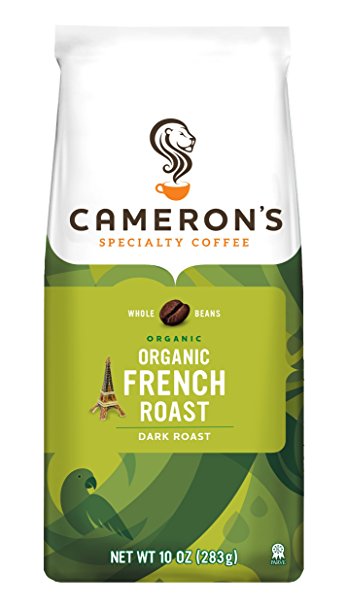 Cameron's Organic Whole Bean Coffee, French Roast, 10 Ounce Bag (packaging may vary)