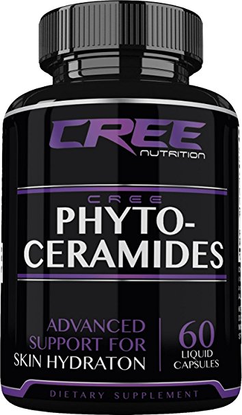 CREE Nutrition Phytoceramides 700mg, An Advanced Skin Hydration Support, Plant Derived All Natural Anti Aging Supplement, 60 Liquid Capsules - Made in the USA