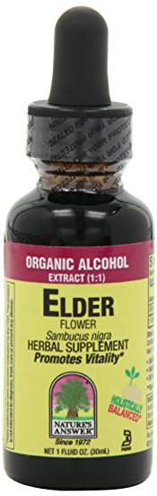 Nature's Answer Elder Flower with Organic Alcohol, 1-Fluid Ounce