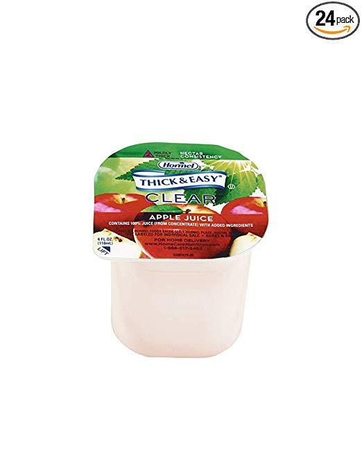 Thick & Easy Clear Thickened Apple Juice, Nectar Consistency, 4 Ounce