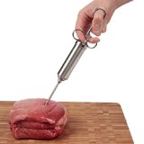 Mr Grill 2 Ounce Stainless Steel Meat  Marinade Injector - Turn Bland Tasting Meat Into Mouth Watering Feasts - 2 Marinade Needles - One Year Guarantee