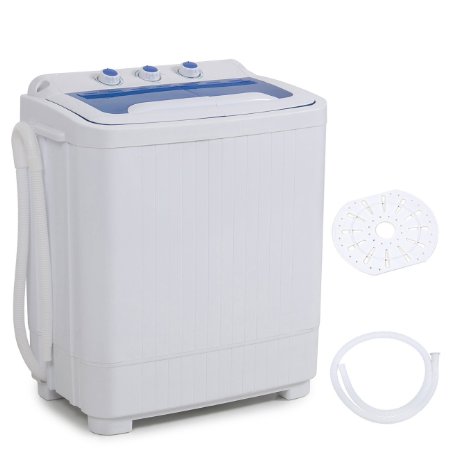 DELLA© Mini Washing Machine Portable Compact Washer and Spin Dry Cycle with BUILT-IN PUMP