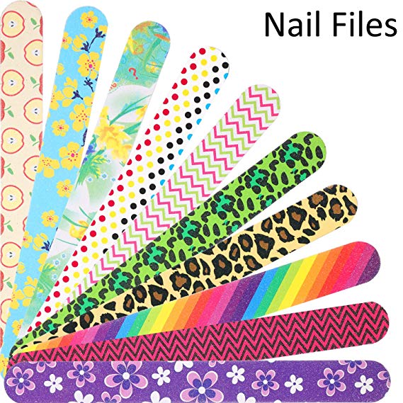 20 Pieces Nail File Emery Boards Nail Buffer File Nail Art Tools for Women Girls