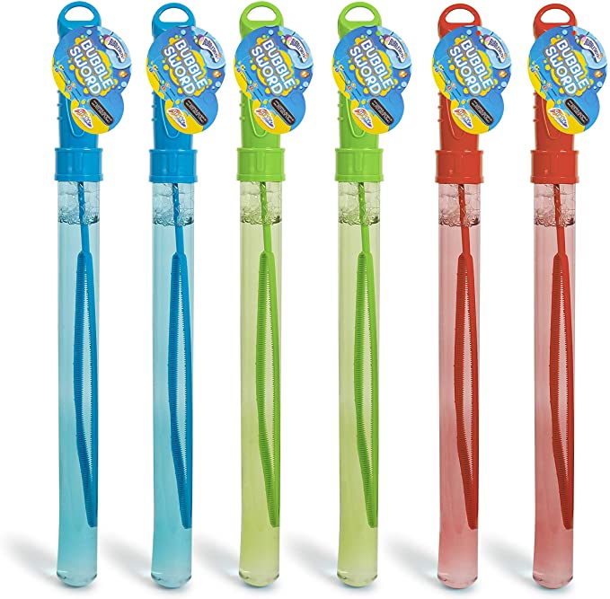 Grafix Giant Bubble Swords Pack of 6 - Bubble Party Bag Fillers - Summer Fun