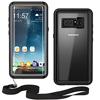 Samsung Galaxy Note 8 Waterproof Dustproof Snowproof Shockproof Case, Moskee IP68 Certified Underwater Full Body Protective Cover Snowproof Dirtproof
