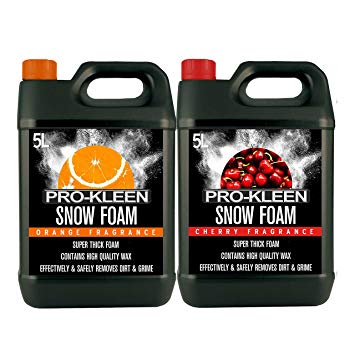 10L of Pro-Kleen Cherry & Orange Snow Foam with Wax - Super Thick & Non-Caustic Foam - Extremely Powerful & Easy To Use