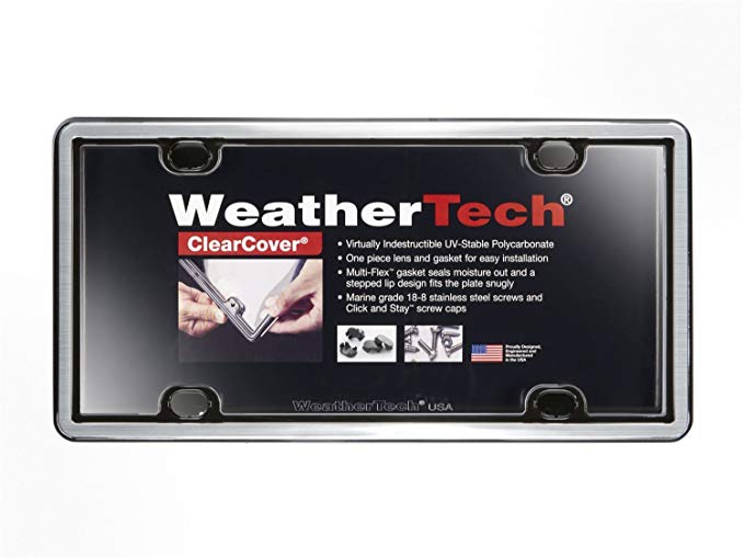 WeatherTech Brushed Stainless License Plate Cover