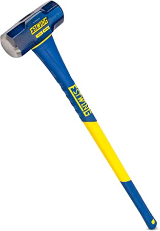 Estwing 10-Pound Hard Face Sledge Hammer, 36-Inch Fiberglass Handle (ESH-1036F)