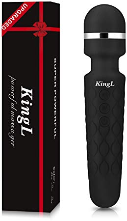 KingL Personal Wand Massager Women/Man with 160 Vibrations - Cordless Handheld Waterproof Bullet Massager Neck Back Body Deep Tissue Therapeutic