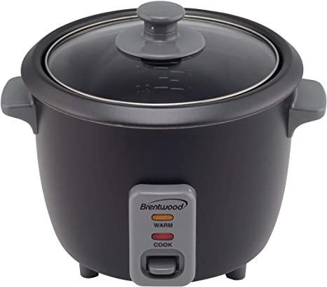 Brentwood Appliances TS-700BK 4-Cup Uncooked/8-Cup Cooked Food Steamer (Black) Rice Cookers, Normal