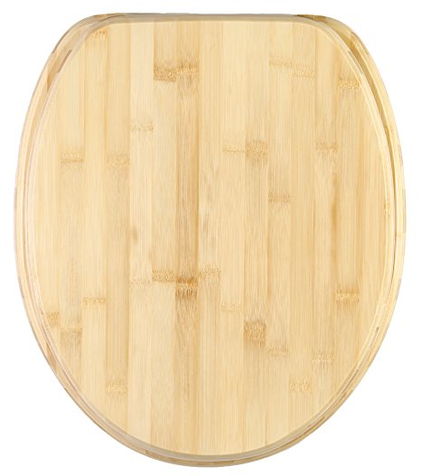 Soft Close Toilet Seat | Stable Hinges | Easy to mount | Bamboo