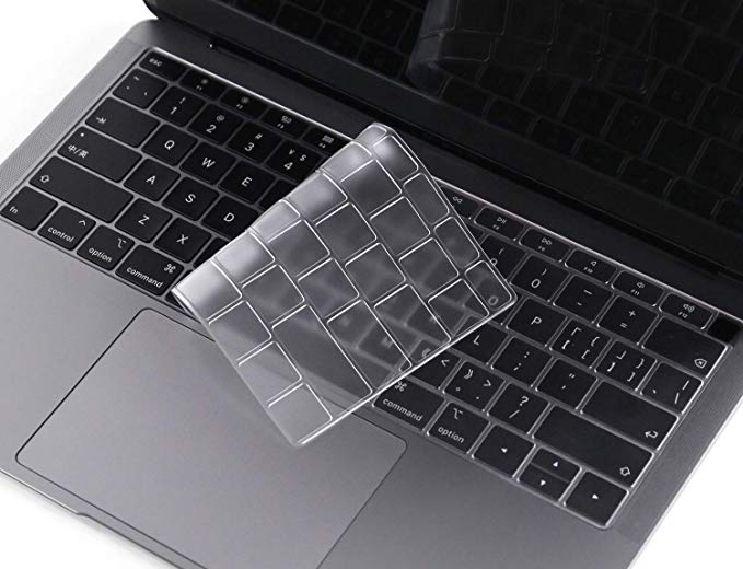 CaseBuy Premium Ultra Thin Keyboard Cover Compatible 2018 Release MacBook Air 13 Inch A1932 with Touch ID Soft-Touch TPU Keyboard Protective Skin